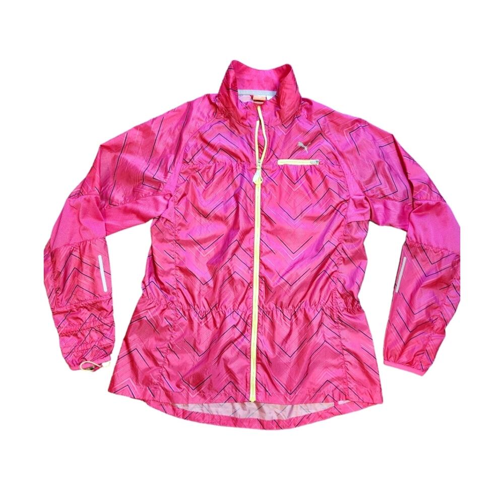 PUMA Wind Cell running jacket pink windbreaker size L